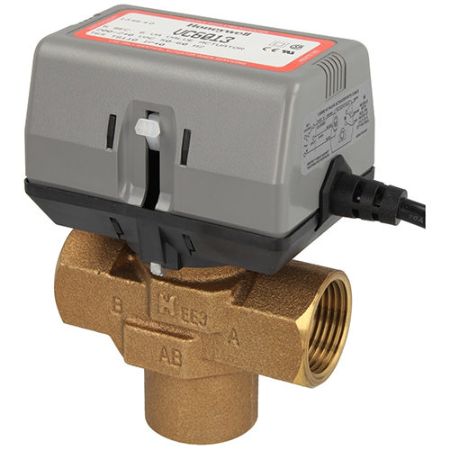 Zawór trójdrogowy 1″ z siłownikiem 230 V Honeywell